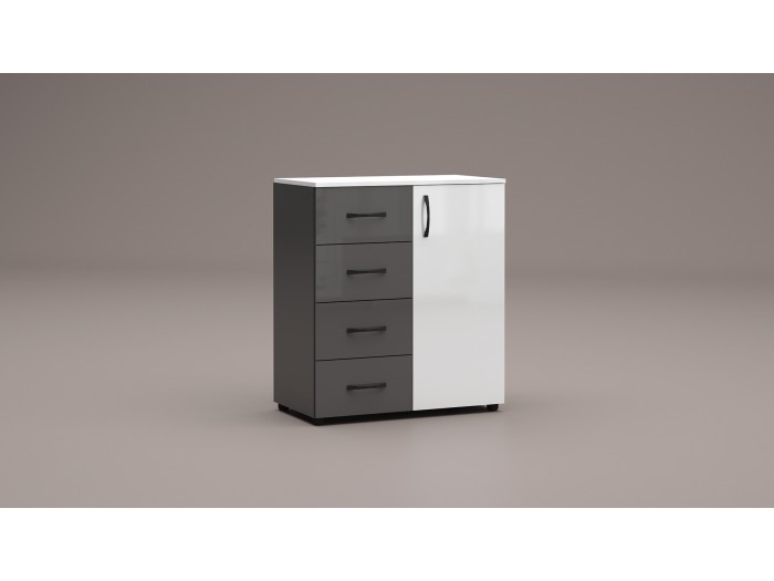 Скрин Аполо 5 (антрацит гланц/бяло гланц)